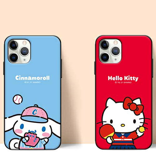 SI サンリオ スポーツ iPhone Galaxy マグネット カード ドア バンパー ケース カバー スマホケース Sanrio Characters Hello Kitty and Friends Sports Magnetic Card Door Bumper Case Cover カード2枚が収納できる実用性 ミラーが入っております。