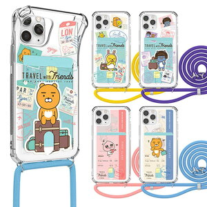 S2 ե ȥ٥ Ʃ iPhone Galaxy   ͥå쥹  С ޥۥ KAKAO FRIENDS TRAVEL CLEAR AIR CUSHION CARD STRAP CASE COVER ȥåץۥ ޥ ȥå ޡȥե  ݤ