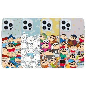 CQ クレヨンしんちゃん うじゃうじゃ iPhone Galaxy 透明ゼリー ケース カバー スマホケース CRAYON SHINCHAN Clear Jelly CASE COVER