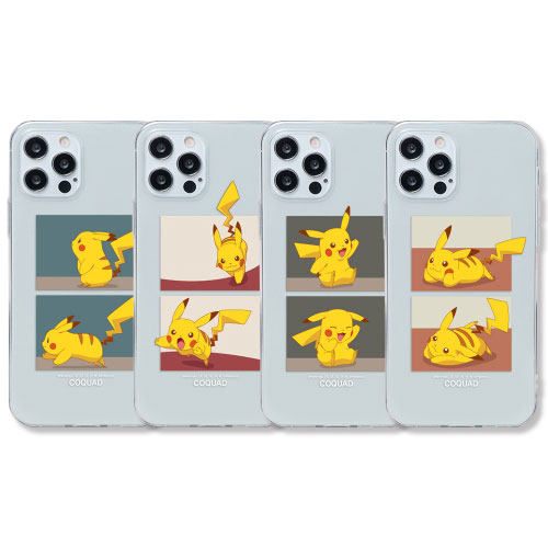 CQ ポケモン ピカチュウ ストーリー iPhone Galaxy 透明ゼリー ケース カバー スマホケース POKEMON PIKACHU STORY CLEAR JELLY Case Cover