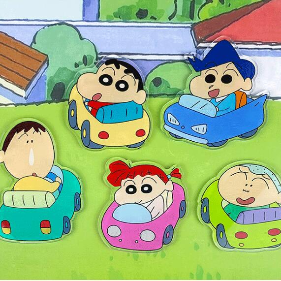 JN Crayon Shin-chan Car Acrylic Smartphone Stand Cute smartphone grip, grip holder, smartphone ring, simple design.Stand Holder to prevent drops, portable phone Stand Smartphone grip Stand