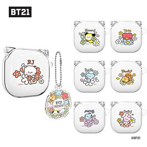 S2 BT21 ߥ˥ ϥåԡ ե 饯Хå 饤 2 ץ Ʃ ϡ  С BT21 Minini Happy Flower Galaxy Buds Pro Buds2 Pro Live CLEAR Hard CASE