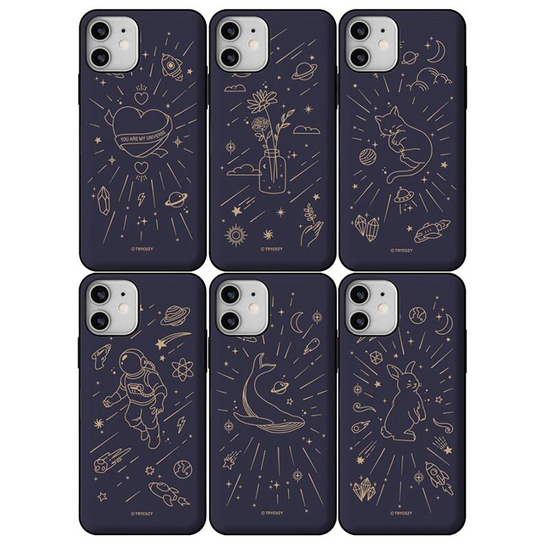 TR ユニバースファンタジー iPhone Galaxy マグネット カード ドア バンパー ケース カバー スマホケース UNIVERSE FANTASY MAGNET CARD DOOR BUMPER CASE COVER カード2枚が収納できる実用性 ミラーが入っております。