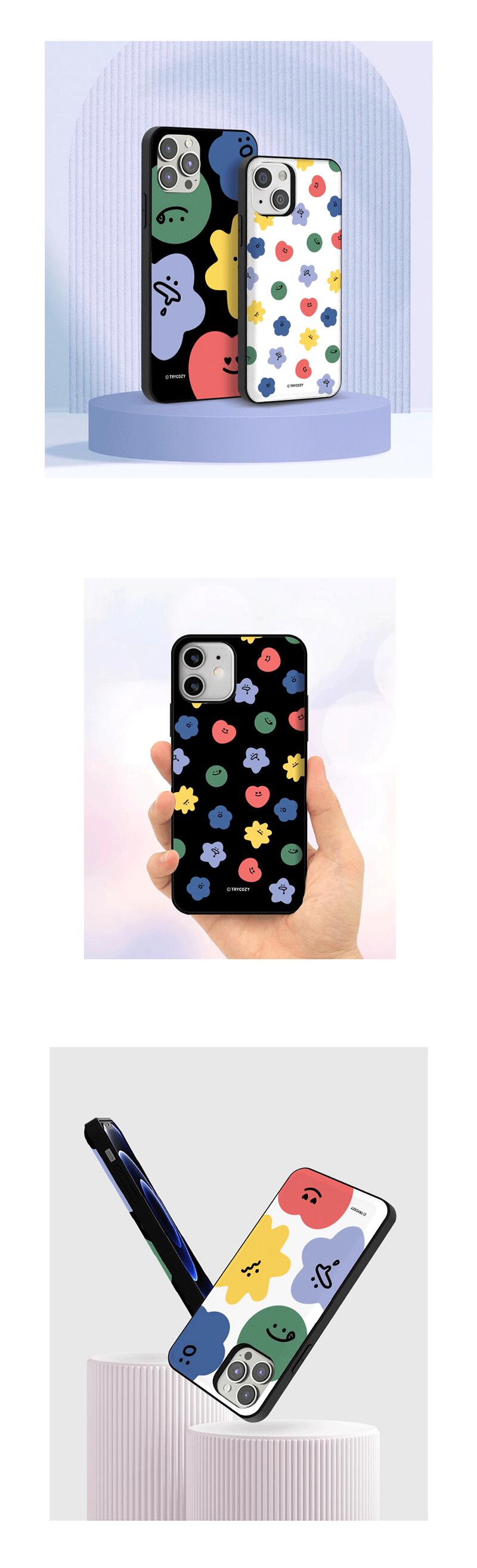 TR わいわいパターン iPhone Galaxy マグネット カード ドア バンパー ケース カバー スマホケース WAGGLE WAGGLE PATTERN MAGNET CARD DOOR BUMPER カード2枚が収納できる実用性 ミラーが入っております。