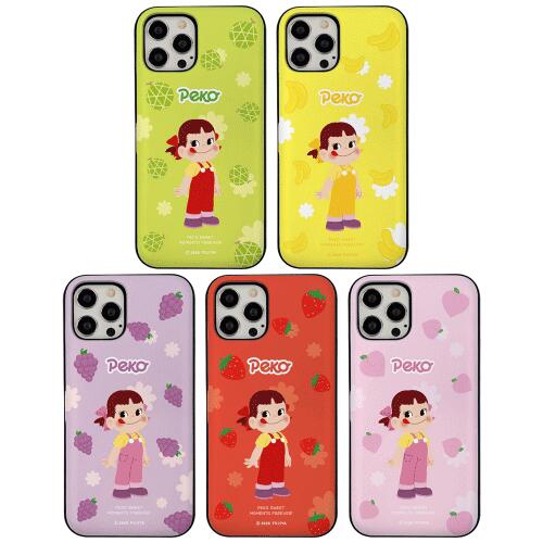 CQ 不二家ミルキー ペコ フルーツ iPhone Galaxy マグネット ドア バンパー ケース カバー スマホケース PEKO FRUIT MAGNET CARD DOOR BUMPER カード2枚が収納できる実用性 ミラーが入っております。