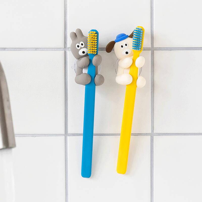 RO ブランチ ブラザー パピーとバニー シリコン 歯ブラシホルダー BRUNCH BROTHER PUPPY&BUNNY SILICONE TOOTHBRUSH RACK