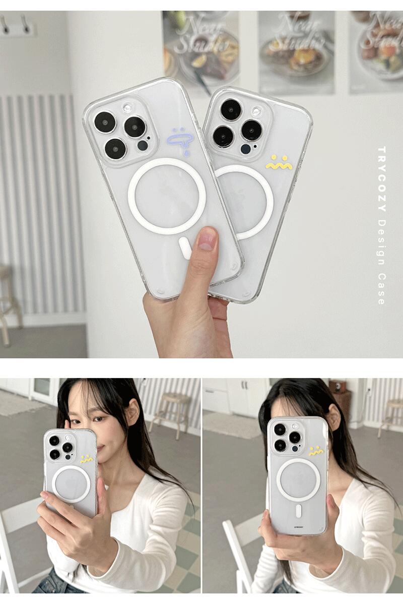 わいわい iPhone Galaxy ケース カバー スマホケース MagSafe 対応 防弾 レンズガード WAGGLE WAGGLE LENS GUARD MagSafe Gell Hard Case Cover TR