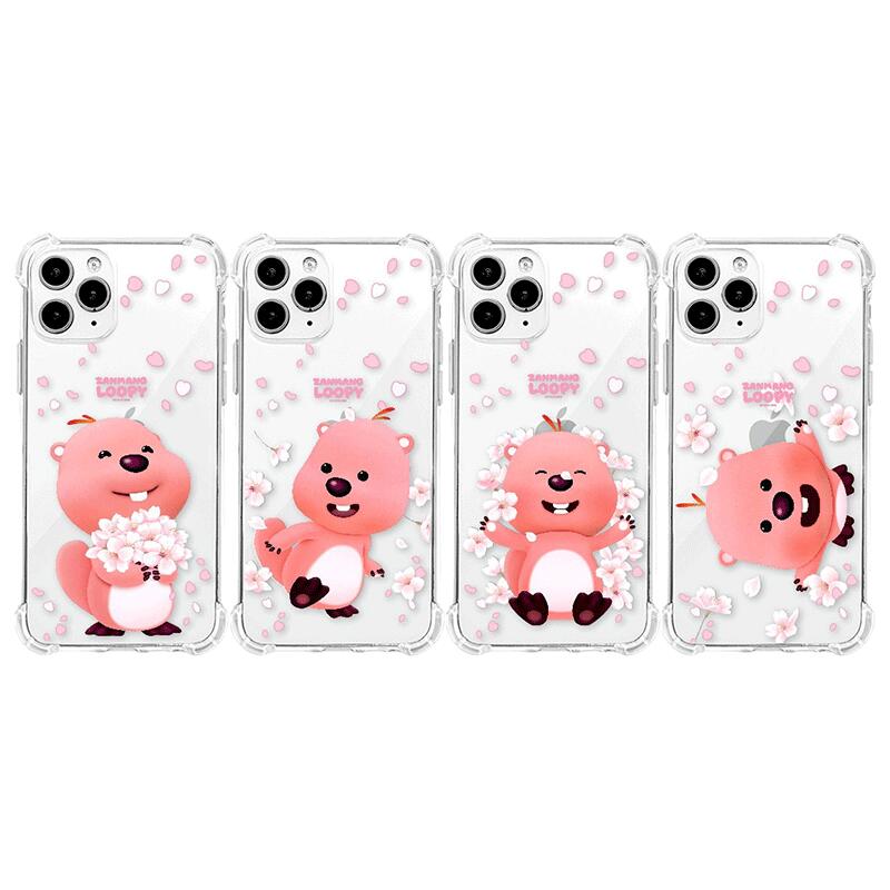 ルーピー iPhone Galaxy さくら エディション 透明ゼリー ケース カバー スマホケース ZANMANG LOOPY SAKURA EDITION JELLY CASE COVER TK