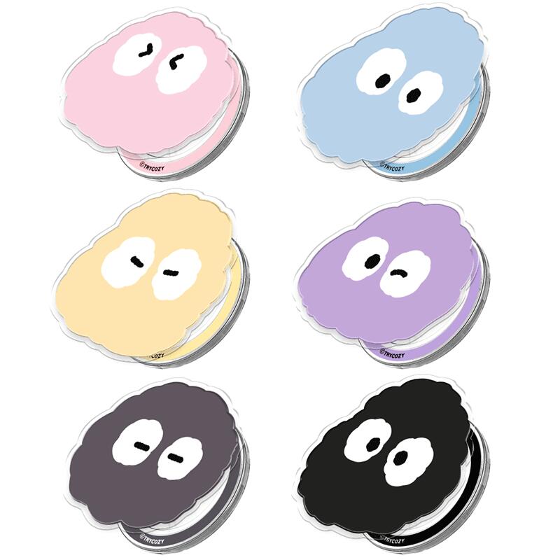 もんもん 透明 Magsafe 対応 スマホスタンド 強力磁石仕様 かわいい スマホグリップ グリップホルダー スマホリング シンプル スタンド ホルダー 落下防止 携帯スタンド スマホ グリップスタンド マグセーフ対応 MONG MONG MagSafe Smart Grip TR