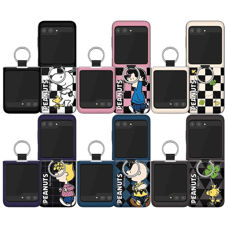 ピーナッツ スヌーピー フレンズ ランパターン ギャラクシー Z フリップ 3 4 5 6 マグネット ドア バンパー ケース カバー スマホケース PEANUTS SNOOPY RUN PATTERN Galaxy Z Flip 3 4 5 6 MAGNETIC CARD DOOR BUMPER CASE TR