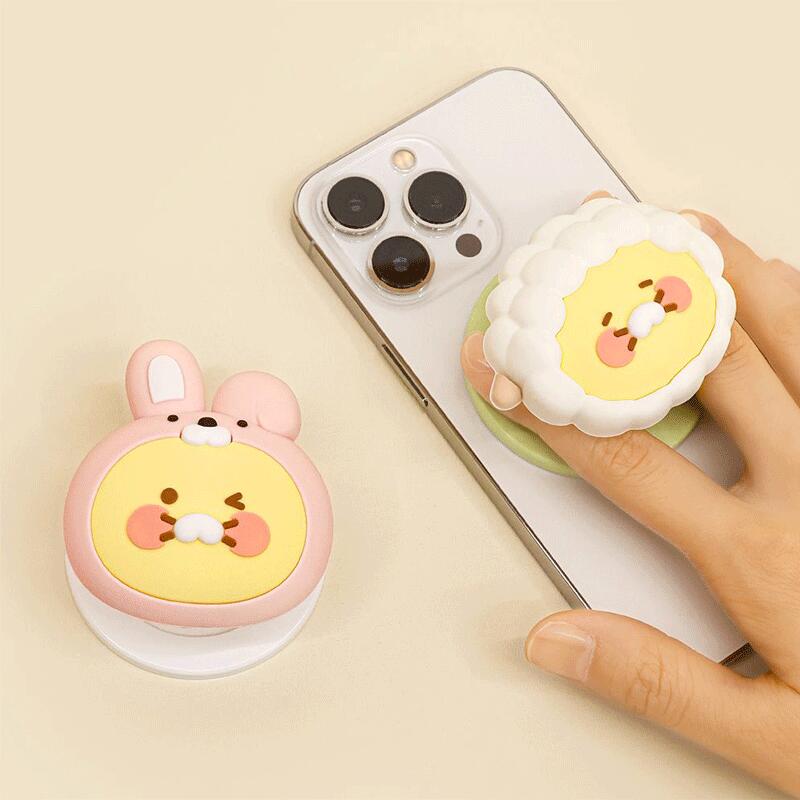 카카오프렌즈 츄식쿠 피규어 Magsafe 대응 스마트 폰 그립 스마트 폰 스탠드 강력 자석 사양 그립 홀더 스탠드 홀더 낙하 방지 휴대 스탠드 스마트 폰 그립 스탠드 머그 세이프 대응 KAKAO FRIENDS CHOONSIK FIGURE MagSafe Smart Grip