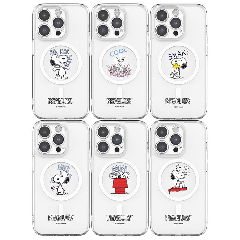 ピーナッツ ビンテージ スヌーピー ムード iPhone Galaxy MagSafe 対応 防弾 レンズガード ケース カバー スマホケース PEANUTS VINTAGE SNOOPY MOOD LENS GUARD MagSafe Gell Hard Case Cover TR