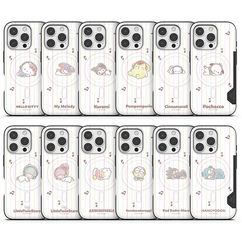 サンリオ iPhone Galaxy スリーピング MagSafe 対応 2カード バンパー ケース カバー スマホケース SANRIO SLEEPING 2 CARDS MagSafe BUMPER Case Cover TR