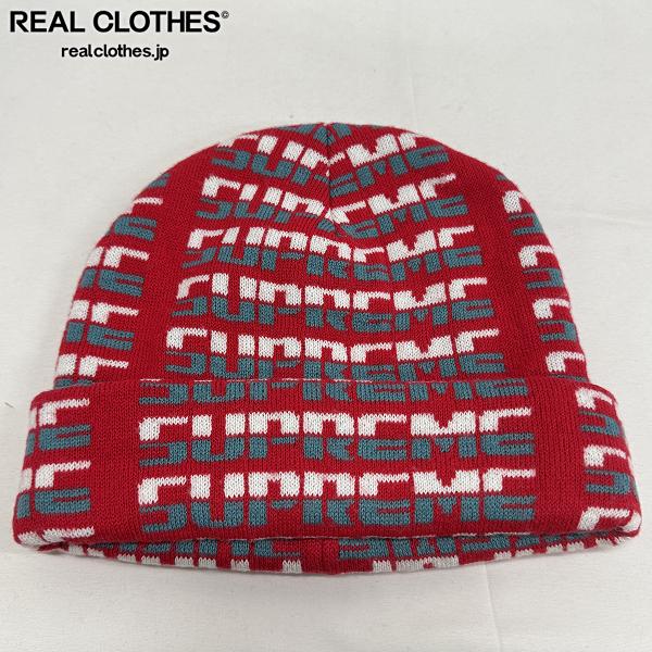 楽天市場】ニット帽 赤 supremeの通販