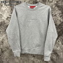【中古】Supreme/シュプリーム【20SS】Cutout Logo Crewneck/カットアウト ロゴ クルーネック スウェット/トレーナー/グレー/S(4)