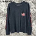 【中古】【JPタグ】CHROME HEARTS/クロムハーツ プリント カットソー/長袖/L