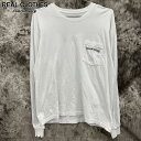 【中古】【JPタグ】CHROME HEARTS/クロムハーツ USA L/S TEE/背面プリント ロングスリーブ ポケット Tシャツ/長袖/ホワイト/L