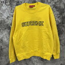 【中古】Supreme/シュプリーム【21AW】Shattered Logo Crewneck/シャッター ロゴ クルーネック トレーナー/イエロー/L