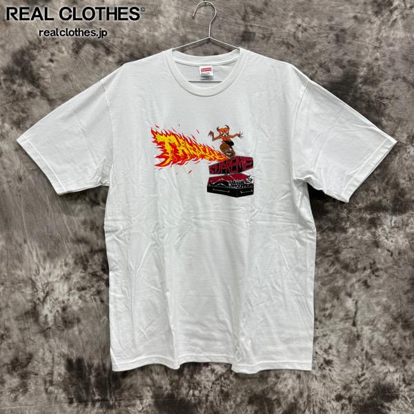 樂天商城 - 【中古】Supreme×THRASHER/シュプリーム×スラッシャー【24AW】Back Tail Tee/バックテール 半袖 Tシャツ/XL