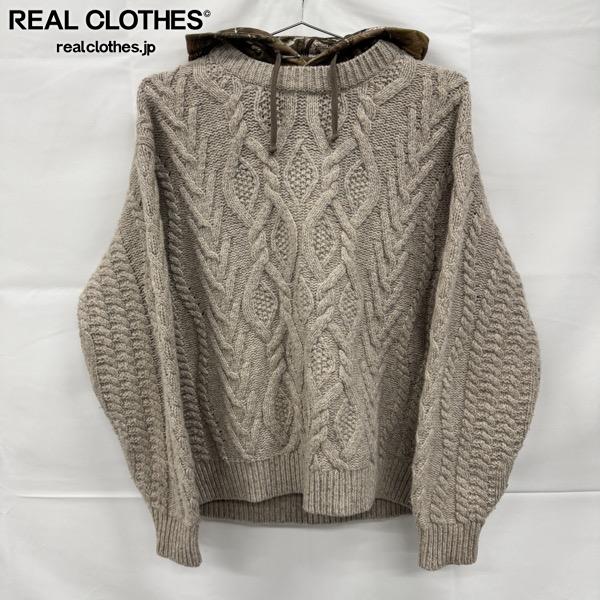Rakuten - 【中古】Supreme/シュプリーム【25AW】Cable Hooded Sweater Oatmeal/ケーブル フード セーター/ニット/オートミール/M