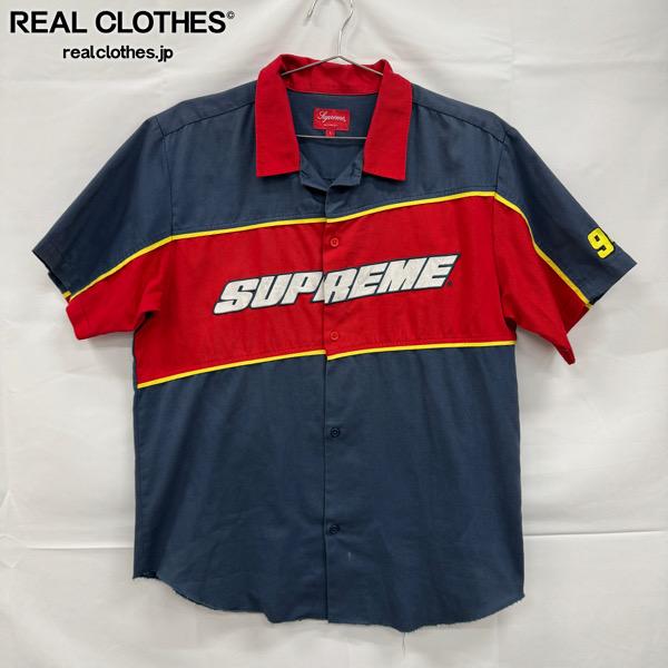 Rakuten - 【中古】Supreme/シュプリーム【18SS】Color Blocked Work Shirt/ワーク 半袖シャツ/ネイビー/レッド/L
