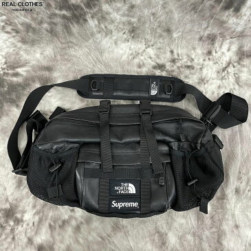 【中古】SUPREME×THE NORTH FACE/シュプリーム ×ノース フェイス【18AW】Leather Mountain Waist Bag ウエストバッグ