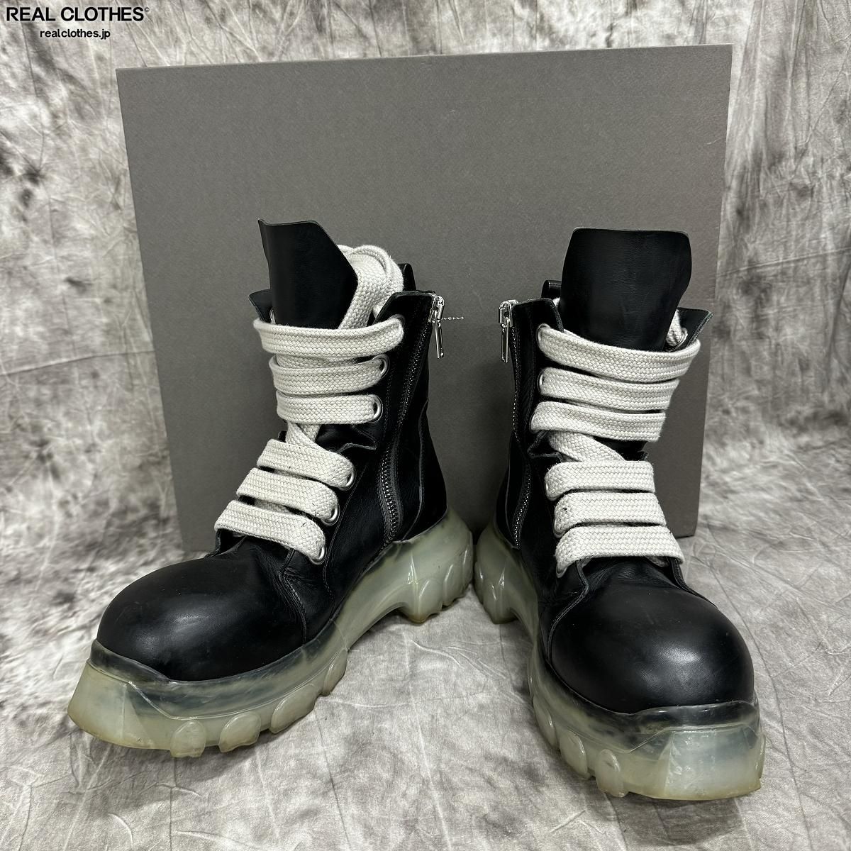 yÁzRick Owens/bNIEGX Jumbo Lace BOZO Tractor Boots/W{ [X gN^[ u[c RU01B1887/42