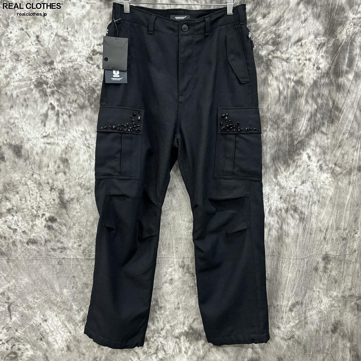 【中古】UNDERCOVER/アンダーカバー【23AW】ビーズ装飾 ウール カーゴパンツ/UC2C4513/3