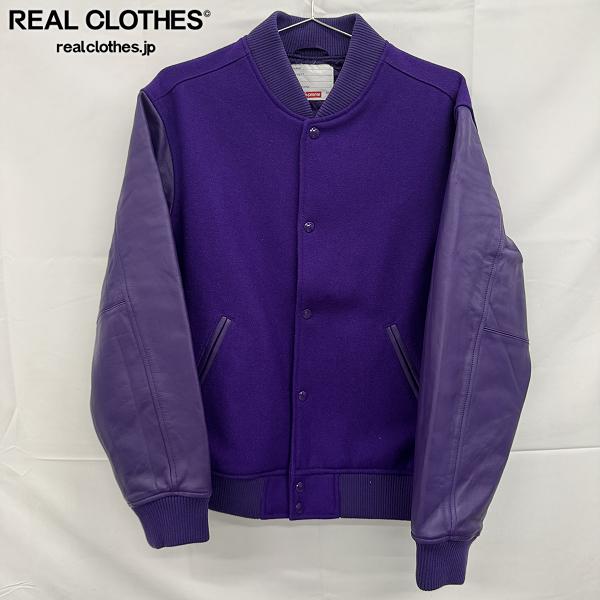 Rakuten - 【中古】Supreme/シュプリーム【18AW】Motion Logo Varsity Jacket/モーション ロゴ バーシティ ジャケット/スタジャン/パープル/L
