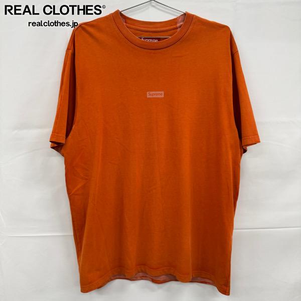 Supreme/シュプリームOverprint Small Box S/S TopTee/オーバープリント スモールボックスロゴ/ 半袖Tシャツ/オレンジ/XL