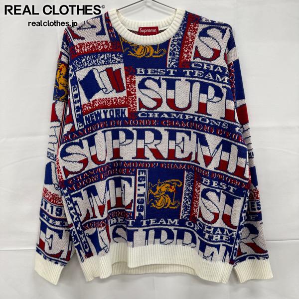 Rakuten - 【中古】Supreme/シュプリーム【23SS】SCARF SWEATER WHITE ニット/セーター /ホワイト/L