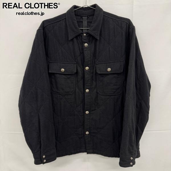 【中古】【JPタグ】CHROME HEARTS/クロムハーツ CTTN/LN WORK DOG SHIRT/ワークドッグ シャツ/XL