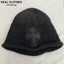 【中古】【JPタグ】CHROME HEARTS/クロムハーツ 1クロスパッチ/クロスボタン ニット帽/ビーニー