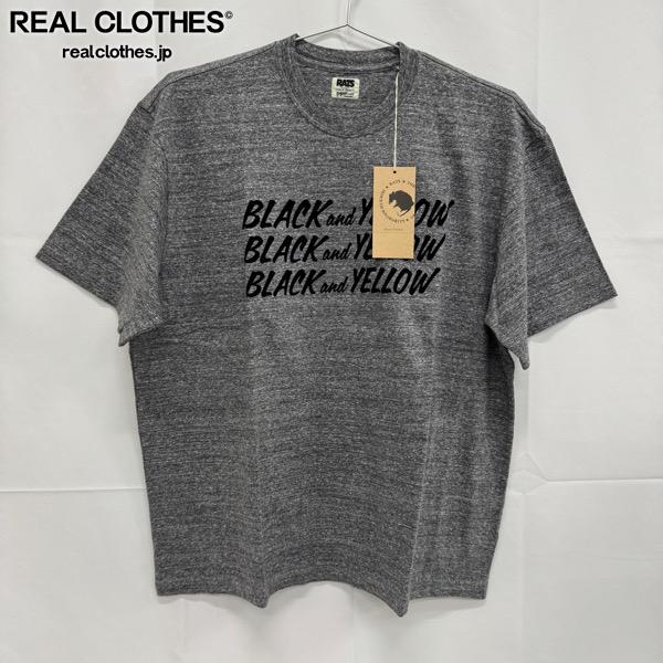 【中古】【未使用】RATS/ラッツ【25SS】BLACK and YELLOW TEE/半袖 Tシャツ 25'RT-0604/グレー/XL(4)