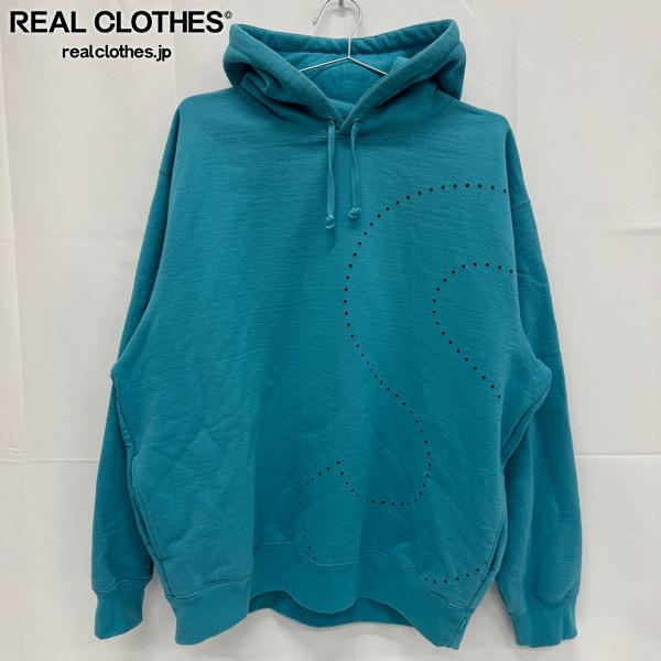 樂天商城 - 【中古】Supreme/シュプリーム【21SS】Laser Cut S Logo Hooded Sweatshirt/レーザー カットS ロゴ パーカー/シアン/XL