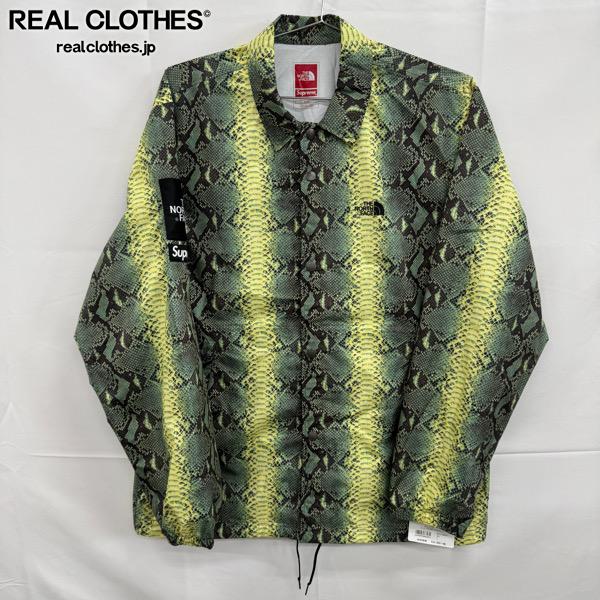【中古】【未使用】Supreme×THE NORTH FACE/シュプリーム×ノースフェイス【18SS】Snake Coaches Jacket/コーチ ジャケット/グリーン/NP11803I/L
