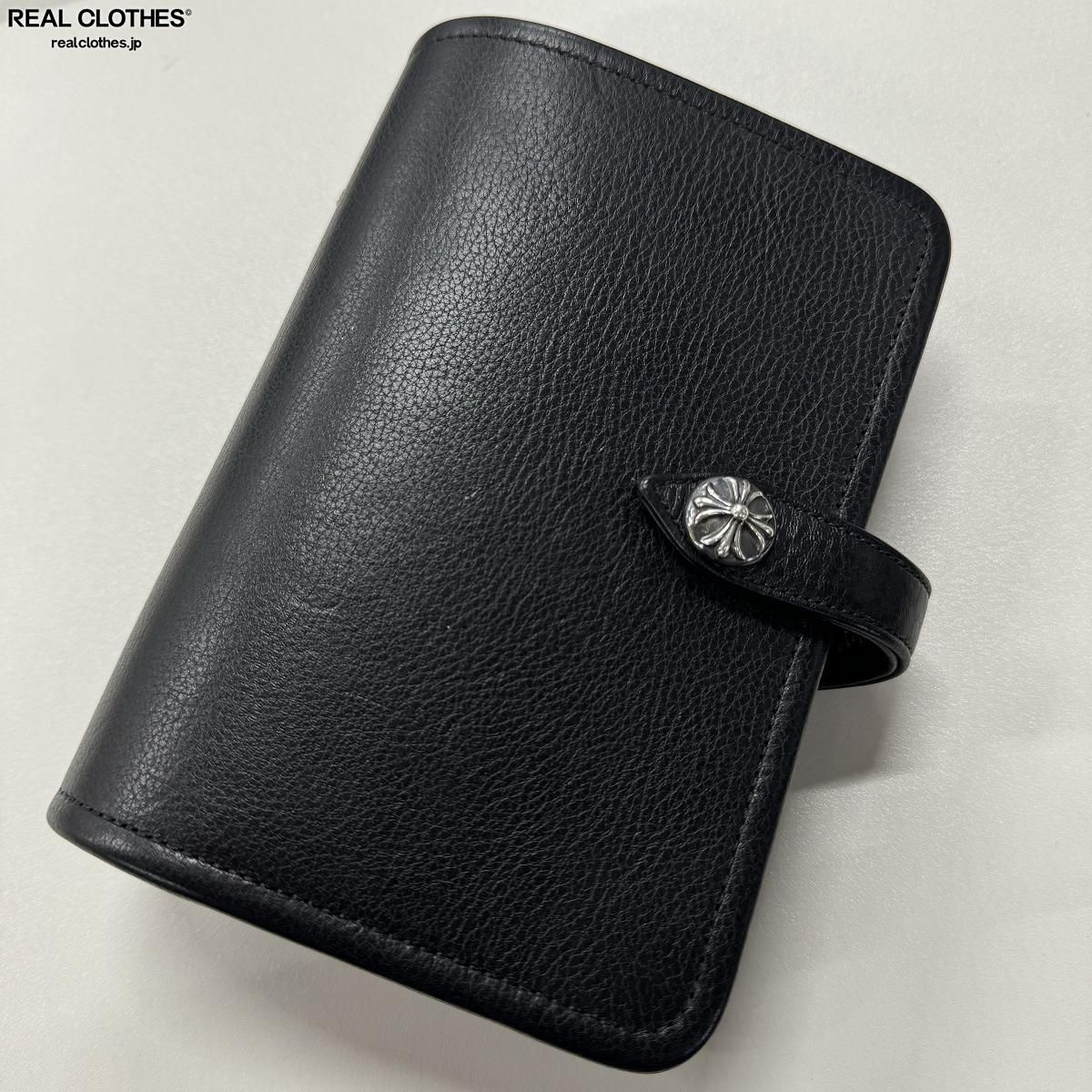 【中古】CHROME HEARTS/クロムハーツ AGENDA PLAIN クロスボールボタン手帳カバー