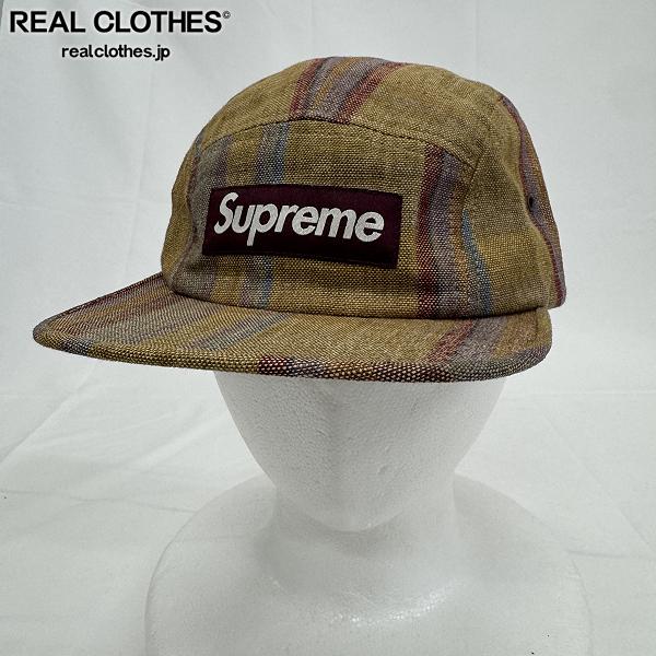 【中古】Supreme×Magee/シュプリーム×マギー【14SS】Plaid Linen Camp Cap/プレイ...