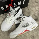 【中古】【未使用】SUPREME×NIKE/シュプリーム×ナイキ JORDAN5 RETRO/エアジョーダン5 824371-101/27.0