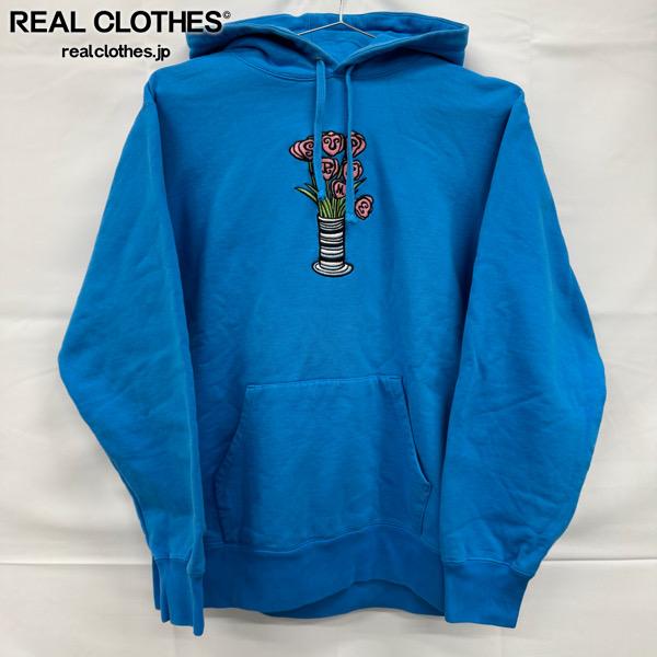 【中古】Supreme/シュプリーム【18AW】Flowers Hooded Sweatshirt/フラワーフーデッドスウェットシャツ/ブライト ロイヤル/M