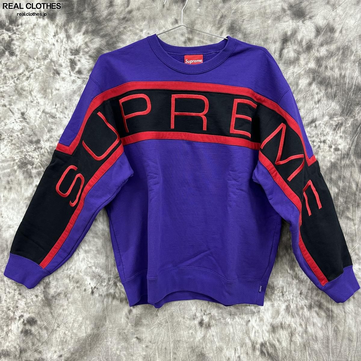 yÁzSupreme/Vv[y21SSzPANELED CREWNECK/pl N[lbN XEFbg/g[i[/L