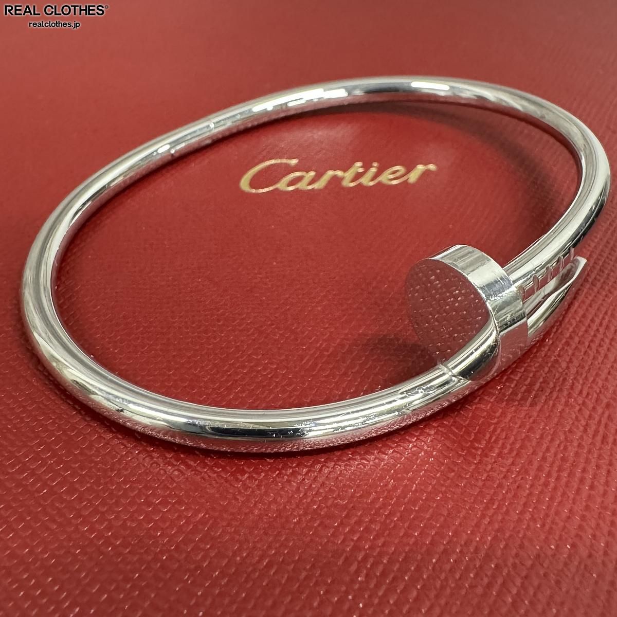 【中古】【ギャラ付】Cartier/カルティエ 18KWG JUSTE UN CLOU/ジュストアンクル ブレスレット #17 CRB6048317