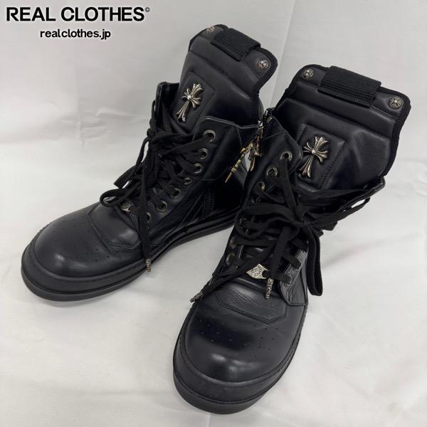【中古】CHROME HEARTS×Rick Owens/クロムハーツ×リックオウエンス GEOBASKET ジオバスケット ハイカットスニーカー/41
