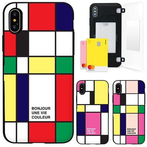 MONDRIAN Card Mirror Bumper/IC/Suica/カード/iPhone/Galaxy ケース/カバー/スマホケース