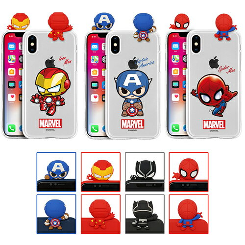 TR ޡ٥ iPhone/Galaxy Ʃ꡼  С ޥۥ Marvel New Figure Clear Jel...