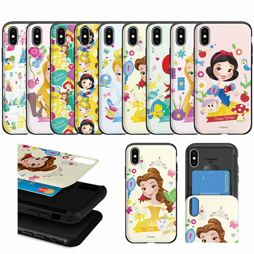 JH/ Disney Princesses Baby Card Slide Bumper IC Suica カード収納可能 iPhone Galaxy ケース カバー スマホケース