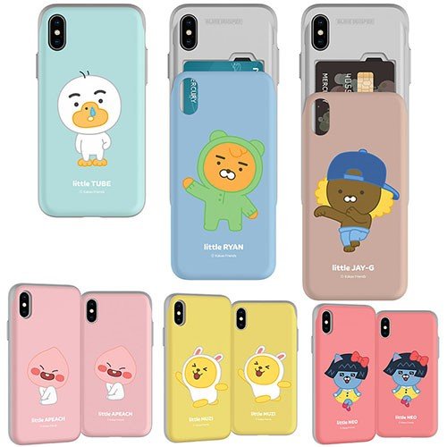 MC カカオフレンズ IC Suica カード収納可能 iPhone Galaxy ケース カバー スマホケース KAKAO little FRIENDS Card Slide case cover