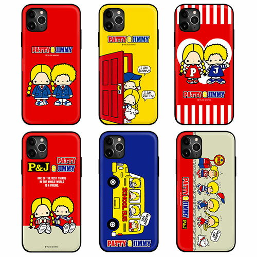 79 パティ ジミー iPhone Galaxy ケース カバー スマホケース Sanrio Patty Jimmy Magnetic Card Mirror Bumper サンリオ IC Suica カード収納可能