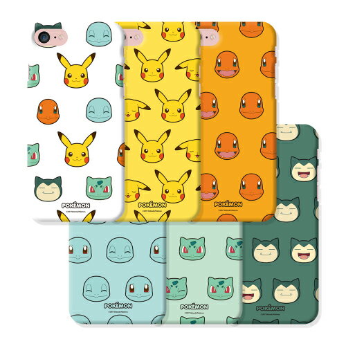 CQ ポケモン フェース パターン iPhone Galaxy スリム ハード ケース カバー スマホケース POKEMON Pattern Slim Hard