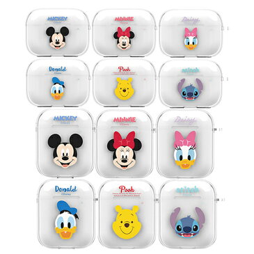 [S2] Disney Face Clear Airpods Pro Hard/ディズニー/第1世代/第2世代/Airpods Pro エアーポッズ プロ ハード ケース カバー